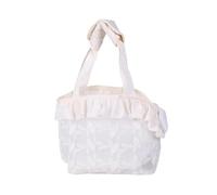 QXWYBYQGW Sac De Transport for Chat en Dentelle Tendance, Portable for Chien, Maille Respirante Et Pliable for, Respirant(Creamy-White_Small)