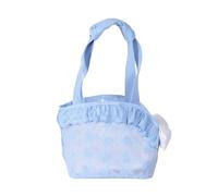 QXWYBYQGW Sac De Transport for Chat en Dentelle Tendance, Portable for Chien, Maille Respirante Et Pliable for, Respirant(Blue_Large)