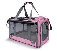 QXWYBYQGW Sac De Transport Pliable for Chat, en Maille Respirante, avec Coussin Double Face, Durable, for Le Transport des Animaux De Compagnie(Pink)