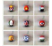QXXKJDF 7,9 po 3,9 po Balles de Campagne, Peluche, Allemagne, Fidji, Congo, Mexique, Canada, Congo, Jouets en Peluche, Balle de Campagne(9PC3,3.7in)