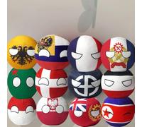 QXXKJDF 7,9 po 3,9 po Balles de Campagne, Peluche, Allemagne, Fidji, Congo, Mexique, Canada, Congo, Jouets en Peluche, Balle de Campagne(12PC,7.8in)