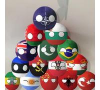 QXXKJDF 7,9 po 3,9 po Balles de Campagne, Peluche, Allemagne, Fidji, Congo, Mexique, Canada, Congo, Jouets en Peluche, Balle de Campagne(15PC,7.8in)