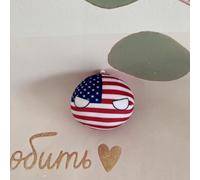 QXXKJDF Balles polonaises de 20 cm et 9 cm, Balle Country, Japon, Ukraine, États-Unis, Mexique, Peluche, balles Country(America1,7.8in)
