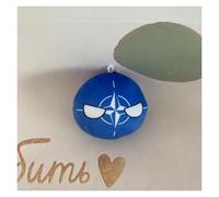 QXXKJDF Boule Polonaise de 20 cm et 10 cm, Boule de Noël, Pakistan, France, Canada, UE, Peluche, Boules de Noël, Cadeaux de Noël(NATO,7.8in)