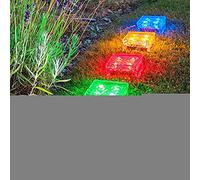 QXXZ Lampe Solaire Exterieur,5 Pièces Lumiere Solaire Exterieur LED Cinq Couleurs Lumière de Glaçon,IP67 Etanche Deco Jardin Exterieur pour Chemins Pelouse,Paysage,Patio,Cour