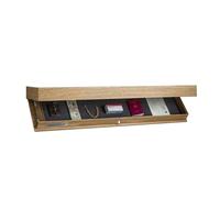 QXYOGO étagère Secrète,étagère avec Compartiment Secret Support de Rangement Mural en Bois avec Couvercle Rabattable et Support Flottant, Compartiment Secret(Wood Color)