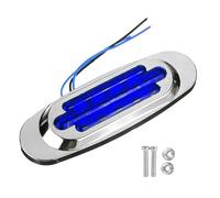 QXYOGO Feux Marquage Toit Cabine Feux de gabarit latéraux à LED 8/4 x 16 12-24 V, feux position universels for camions et remorques - Ambre/Blanc Rouge Bleu Vert(4PCS,Blue)