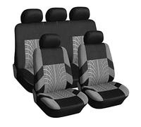QXYOGO Housses de Siège Voiture Universelle Couverture de siège Voiture Set PERSONALITÉ UNIVERNALITÉ Tire SPECKING Accessoires DE CYSTAGE Auto INTITION 2/4 / 9PCS(9pcs Grey)