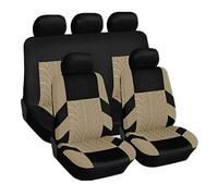 QXYOGO Housses de Siège Voiture Universelle Couverture de siège Voiture Set PERSONALITÉ UNIVERNALITÉ Tire SPECKING Accessoires DE CYSTAGE Auto INTITION 2/4 / 9PCS(9pcs Beige)