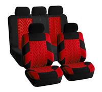 QXYOGO Housses de Siège Voiture Universelle Couverture de siège Voiture Set PERSONALITÉ UNIVERNALITÉ Tire SPECKING Accessoires DE CYSTAGE Auto INTITION 2/4 / 9PCS(9pcs Red)