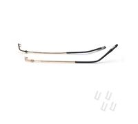 QYAJS 1 paire de branches de rechange en métal pour lunettes sans monture, doré, 143 mm