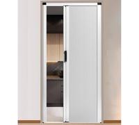 QYANPEN Porte accordéon Personnalisable, Porte intérieure Pliable pour Cuisine, Bureau, Balcon, Portes de Placard occultantes sans perçage avec Accessoires de Montage (213 x 241 cm)
