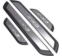 QYCJKL 4 Pièces Protection Seuil de Porte Voiture pour Mazda CX-3 2016-2020, Plaques de Protection en Acier Inoxydable Plinthes, Garnitures de Seuil Portière Voiture