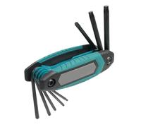 QYCWHXVDF 1 pièces 8 en 1 clé hexagonale Torx pliante Allen poche Kit de clé étoile de sécurité Portable tailles T-9 à T-40