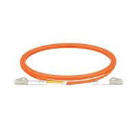 QYCWHXVDF Câble de raccordement à fibres 1 pièce, 2 fibres, SM/OM2/OM3/OM4, LC UPC Duplex vers LC UPC Duplex, 2,0 mm à tampon serré, longueur 1/2/3/5 mètres(10PCS OM2 Orange,1m)