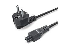 QYD C5 Câble d'alimentation 3 Broches fiche trèfle | Câble d'alimentation pour Moniteur, TV, Ordinateur; pratique à la maison, au bureau et pour remplacer un cordon usé ou égaré.