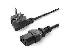 QYD Câble d'Alimentation 3M 3 Broches IEC C13 10A pour PC, Moniteur, TV, Imprimante, Écran, Vidéoprojecteur, Console