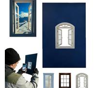 QYDZR Accessoires de fenêtre créatifs, Accessoires de Photographie de Cadre de fenêtre créatifs Portables, for Prendre des Photos au Sommet des Lacs et des Monuments de la Ville(C)