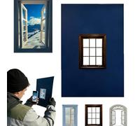 QYDZR Accessoires de fenêtre créatifs, Accessoires de Photographie de Cadre de fenêtre créatifs Portables, for Prendre des Photos au Sommet des Lacs et des Monuments de la Ville(B)