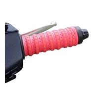QYDZR Ruban adhésif antidérapant en silicone souple for guidon de moto, avec trous de ventilation et absorption des chocs for guidons de moto, scooters et véhicules tout-terrain.(Red)