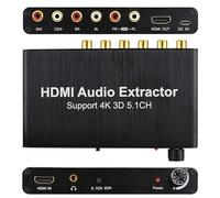 QYDZSHOP Convertisseur Audio Numérique-analogique 4K, Décodeur Audio HDMI 5.1, Sortie Casque 3,5 Mm, Compatible avec Les Lecteurs Réseau, HDTV, Blu-Ray DVD, DVD, PS3, DM500S, DM800HD
