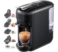QYDZSHOP Machine À Café 5 En 1, Machine À Café À Capsules, Réglage Du Niveau D'eau À 7 Vitesses, Commutable Chaud Et Froid, Extraction Haute Pression À 19 Bars, Réservoir D'eau De 600 Ml
