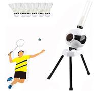 QYDZSHOP Machine à Servir Automatique pour Badminton, Robot Lanceur de Volants, Mode intérieur/extérieur, Lanceur de balles intégré pour Jardins/Parcs/pelouses
