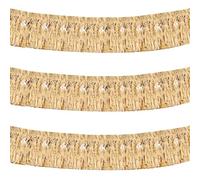 QYEHF 3PCS Rideau Brillant Métallique,Rideaux à Franges,Champagne Gold Rideau Métallique De Frange Brillant, décoration de fête, Douche de Mariage, décoration d'anniversaire,30X300CM (Champagne Gold)