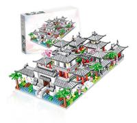 QYEHF Chinoise de Suzhou Garden,Architecture Chinoise Suzhou Garden Architecture Mini Brique,1317PCS Architecture Chinoise des Blocs de Construction,Clip Block Cadeau avec Boîte Cadeau