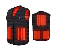 QYEURFOF Gilet Chauffant, Gilet Chauffant USB électrique extérieur Hiver Thermique Polyester Camping randonnée Veste de Chasse Chaude(M)