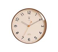 QYEURFOF Horloges murales, Horloge silencieuse sans tic-tac et Simple à Suspendre, Alimentation par Batterie de 14 Pouces, décoration colorée adaptée aux Chambres, écoles, Restaurants(Brown)