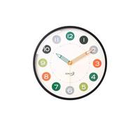 QYEURFOF Horloges murales, L'alimentation d'énergie Moderne Tranquille de Batterie en métal décoration d'art est Facile à Lire(Black,30 * 30)