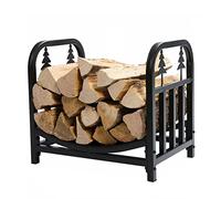 QYEURFOF Râtelier à Bois, Magasin de bûches Support à Bois Chauffage extérieur Robuste Stockage en Acier for Outils cheminée