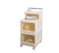 QYEURFOF Table de Chevet, Table de Nuit, étagère Chevet, Chariot Utilitaire, Organisateur étroit avec roulettes, Tables d'appoint for Salon, dortoir Universitaire(32x40x75cm)