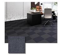 QYEURFOF Tapis emboîtables, Carreaux de Moquette Carreaux Auto-adhésifs antidérapants Bricolage Usage répété carrelage Sol for l'ameublement la Maison(12 * 12in Dark Gray,9pcs)