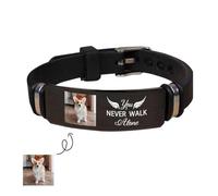 Qygtritvo Bracelet de condoléances personnalisé pour quelqu'un - Cadeau de condoléances pour la perte d'un être cher et des animaux de compagnie, F, Pas de gemme