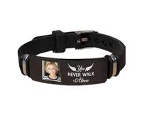 Qygtritvo Bracelet de condoléances personnalisé pour quelqu'un - Cadeau de condoléances pour la perte d'un être cher et des animaux de compagnie, F, Pas de gemme