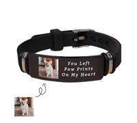 Qygtritvo Bracelet de condoléances personnalisé pour quelqu'un - Cadeau de condoléances pour la perte d'un être cher et des animaux de compagnie, F, Pas de gemme