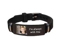 Qygtritvo Bracelet de condoléances personnalisé pour quelqu'un - Cadeau de condoléances pour la perte d'un être cher et des animaux de compagnie, F, Pas de gemme