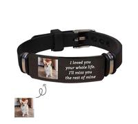 Qygtritvo Bracelet de condoléances personnalisé pour quelqu'un - Cadeau de condoléances pour la perte d'un être cher et des animaux de compagnie, F, Pas de gemme