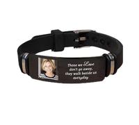Qygtritvo Bracelet de condoléances personnalisé pour quelqu'un - Cadeau de condoléances pour la perte d'un être cher et des animaux de compagnie, F, Pas de gemme