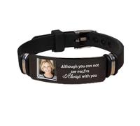 Qygtritvo Bracelet de condoléances personnalisé pour quelqu'un - Cadeau de condoléances pour la perte d'un être cher et des animaux de compagnie, F, Pas de gemme