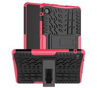 QYiD Coque Galaxy Tab S6 Lite 10.4 Pouces 2020 SM-P610/SM-P615, Coque en Silicone Ultra Résistant + PC Protection Intégrale Antichoc Coque avec Béquille pour Samsung Galaxy Tab S6 Lite 10.4 Pouces 2020, Rose