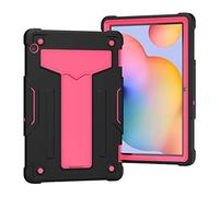 QYiD Coque hybride 3 en 1 pour Huawei MediaPad T5 10 avec support pour Huawei MediaPad T5 10,1" 2018 (AGS2-W09/L09/L03/W19, noir/rose