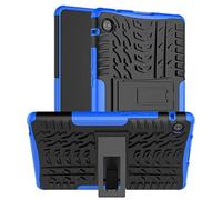QYiD Coque hybride double couche pour Huawei MediaPad T5 10 avec support pour Huawei MediaPad T5 10,1" 2018 (AGS2-W09/L09/L03/W19), bleu