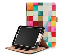 QYiD Coque pour 2018/2017 iPad 9.7 5th / 6th Generation, Folding Stand Protective Multi-Angle Viewing Cover with Pencil Holder & Auto Wake/Sleep for Apple iPad 9.7 inch 2018/2017 (Magic Cube)