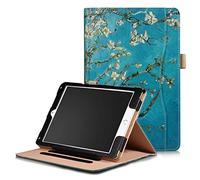 QYiD Coque pour 2018/2017 iPad 9.7 5th / 6th Generation, Folding Stand Protective Multi-Angle Viewing Cover with Pencil Holder & Auto Wake/Sleep for Apple iPad 9.7 inch 2018/2017 (Starry Sky)