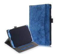 QYiD Coque pour Galaxy Tab A 10.1 (2019) Folding Stand Smart Protective Cover with Pocket for Samsung Galaxy Tab A 10.1 (2019) / SM-T510, SM-T515 [Not Auto Wake/Sleep Function] (DarkBleu)