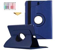 QYiD Coque pour Galaxy Tab A 7.0 SM-T280, Coque de Protection Support Rotatif à 360 Degrés Folio étui Case Fonction Sommeil/Réveil pour Galaxy Tab A 7.0 Tablet 2016 Release (SM-T280/SM-T285), Bleu