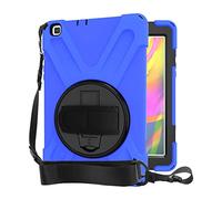 QYiD Coque pour Galaxy Tab A 8.0 & S Pen Robuste Antichoc Protection avec 360 Rotatif Kickstand/HandStrap, Ceinture d'épaule pour Samsung Galaxy Tab A 8.0 & S Pen (2019) SM-P200 / SM-P205, Bleu